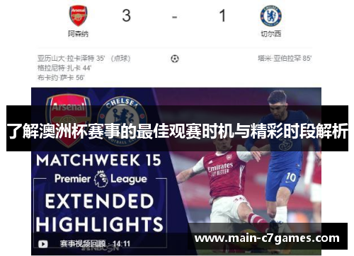 了解澳洲杯赛事的最佳观赛时机与精彩时段解析